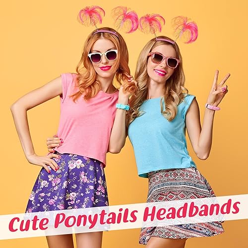 Miniatura 5 de Jexine 12 piezas de colas de caballo envueltas en oropel para la cabeza, plumas, cabeza Bopper para mujeres y niñas, accesorios de disfraz para el