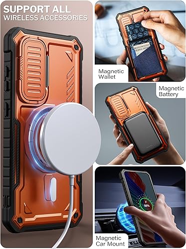 Miniatura 5 de ExoGuard Funda para Samsung Galaxy S24 Plus con protector de pantalla, funda protectora de goma de cuerpo completo con cubierta de cámara y función