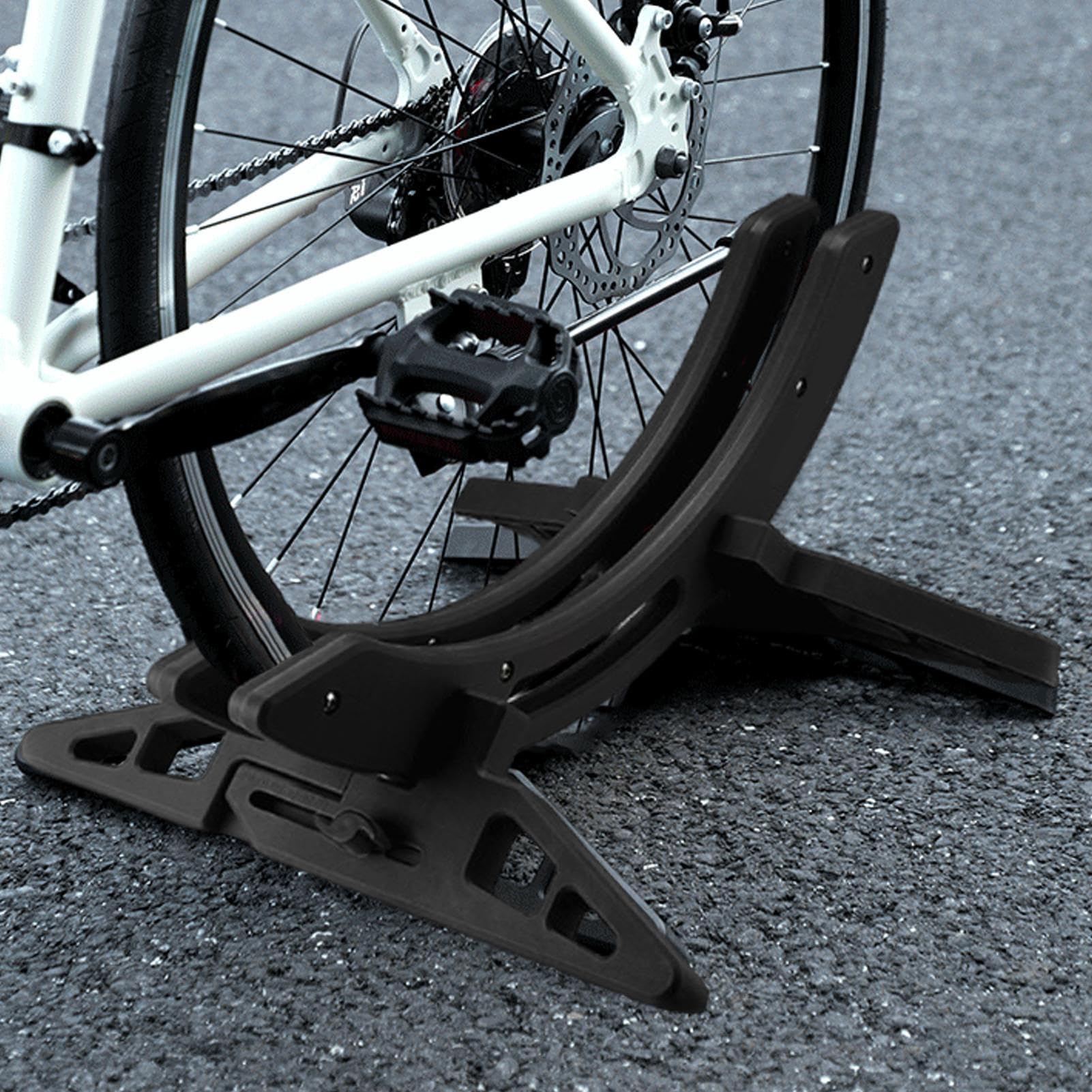 Generisch Soporte de suelo ajustable para bicicleta, soporte de aparcamiento para bicicletas, soporte de exhibición de estacionamiento de mantenimiento ajustable, accesorios de montaje en diagonal | aparcamiento para bicicletas, soporte de exhibición de e