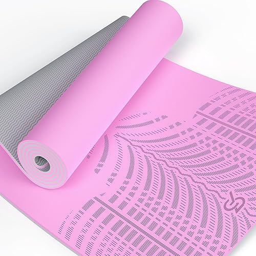 LOLLIPOP Thick Yoga Mat, Non-Slip Exercise Mat for Yoga, Pilates, Stretching Fitness & Exercise Mat with Easy-Cinch Carrier Strap