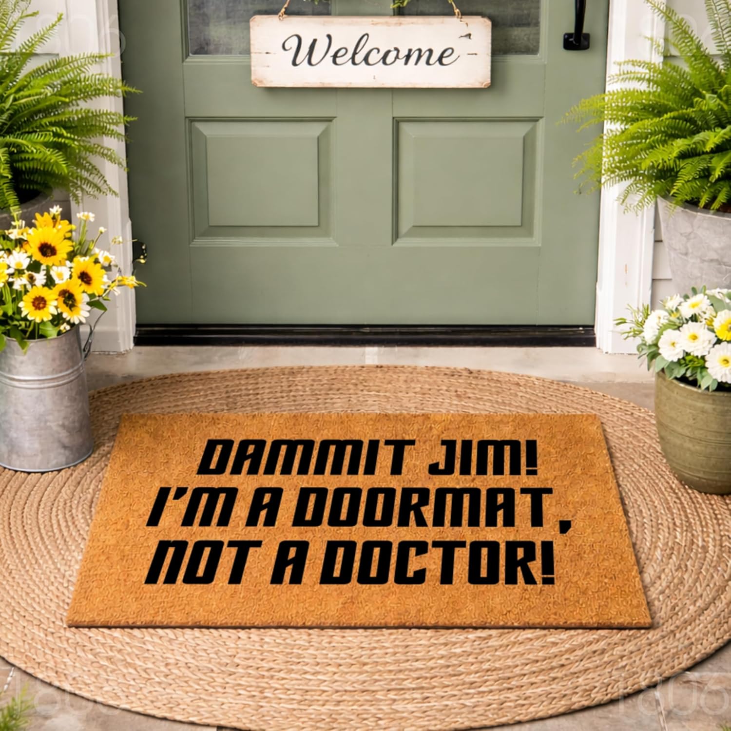 Funny Daxxit Jim! I'm A Doormat, Not A Doctor!, Housewarming, Closing Gift for Sci-Fi, Star Trek Fans, Welcome Mat (16x24) 1806