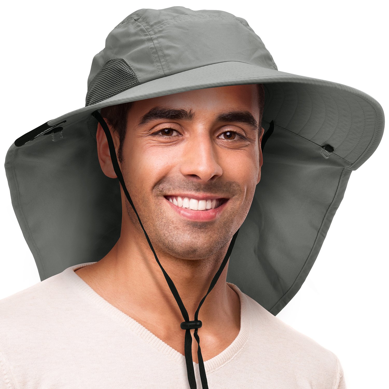 Safari Hiking Hat with Neck Flap Cover 