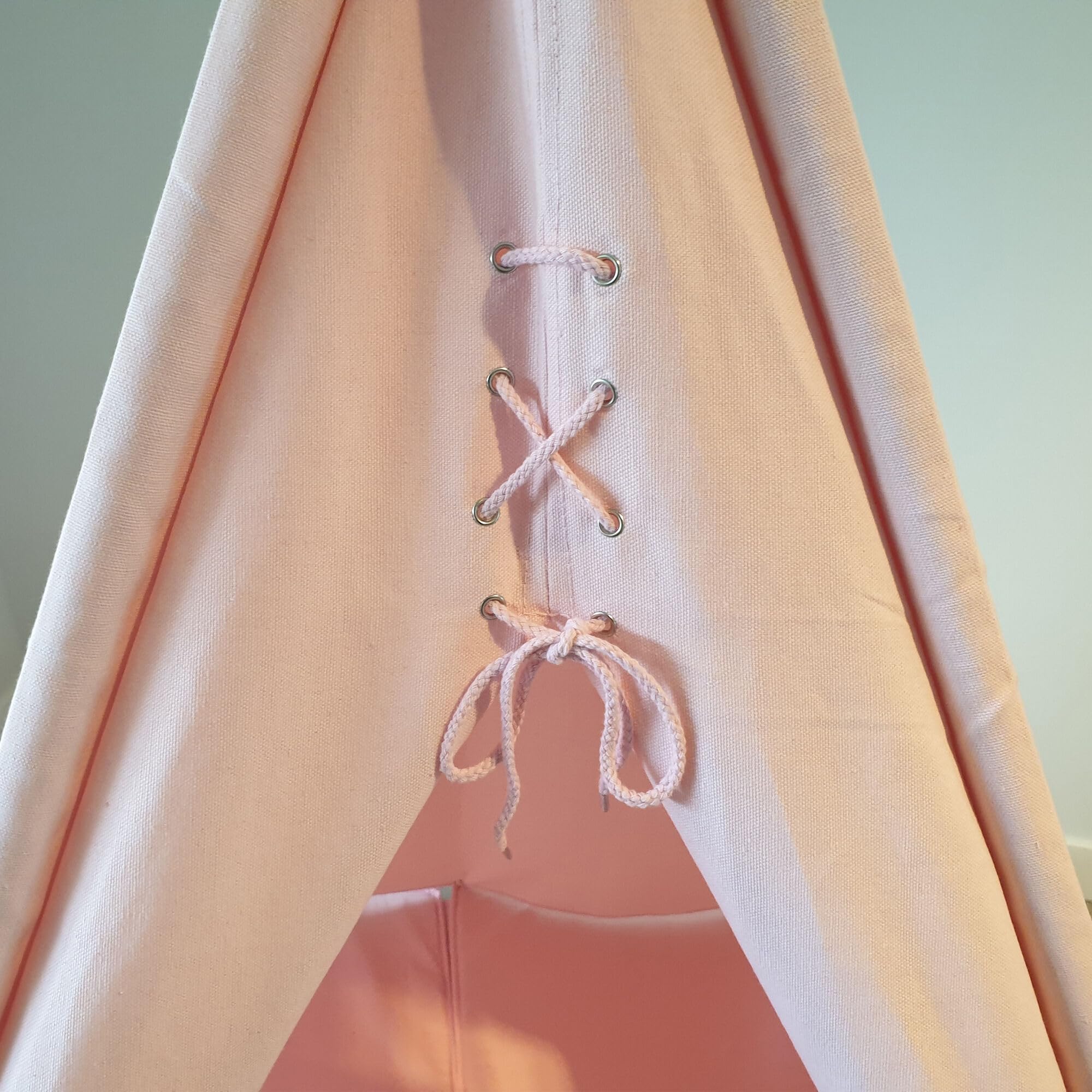 Sunny Alba Namiot Tipi dla dzieci w kolorze rozowym | Namiot Wigwam Play z oknami | 120x120x160cm | Z dywanikiem z poduszka