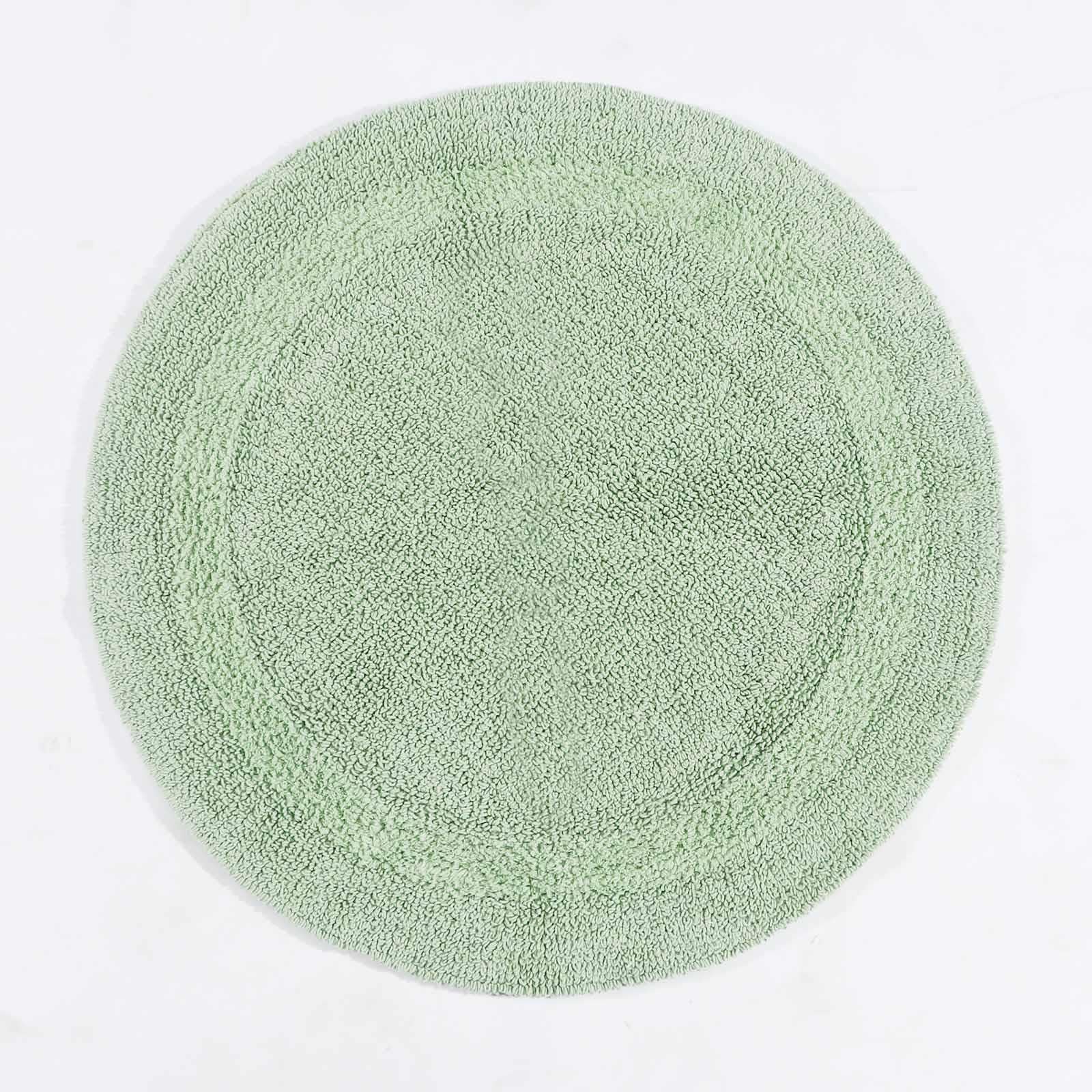 HOMESCAPES Ronde badkamermat, luxe 1600gsm extra zacht 100% katoen, omkeerbare badmat antislip, wasbaar, super absorberend, sneldrogend, zwart rond badkamertapijt, 80 cm