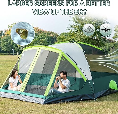 Miniatura 3 de Tienda de campaña familiar grande impermeable para 68 personas para camping, tienda de campaña con mosquitero, relajación sin insectos y fácil