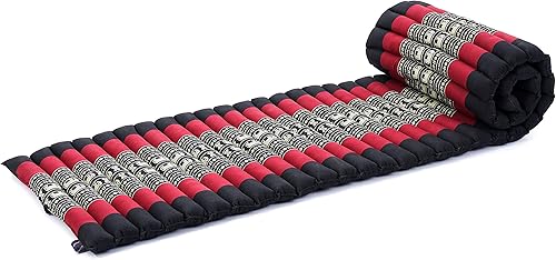 Miniatura 64 de Leewadee - Kapok Roll Mat – Colchón plegable hecho a mano para dormir y relajación de Tailandia, ideal como cama de invitados, esterilla de camping,