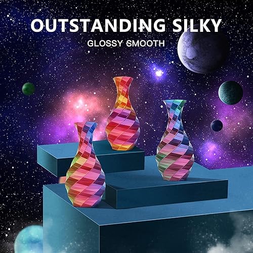 Miniatura 7 de AMOLEN 3D Printer Filament Bundle, Triple Colors Coextrusion Silk PLA Filament 1.75mm +-0.02mm,Shiny Color Change 3D Printer Filament for Most FDM