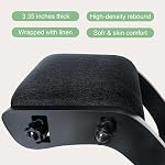 Predawn Adjustable Ergonomic Kneeling Chair, Rocking Wooden Chair with Linen Cushion forHome Office, Desk Work & Meditation (Black)
