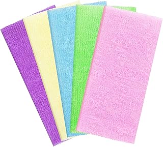 Japanese nylon exfoliating bath towel Korean Back Wash bath towel Skin Beauty bath towel 35 inch nylon bath towel for men and women (5pcs)