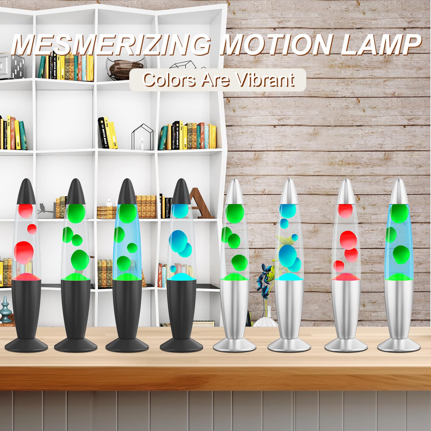 Kyzfy13-Inch Liquid Motion Lamp,Magma Lamp, Mood Relaxation Light?Suitable for Home Decoration,Office Decoration, Cafes,Bars,Etc (Blue Water Green Wax, 13 inches)