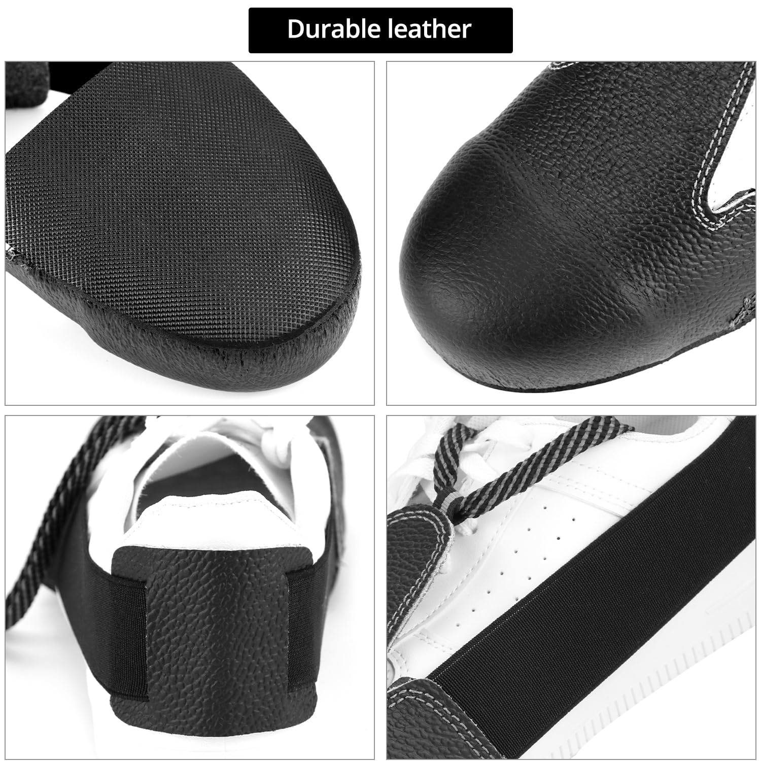 QWORK Sicherheitsüberschuhe mit Stahlkappe, bruchsicher, für Herren und Damen, 8 Paar (US Größe 5–12)