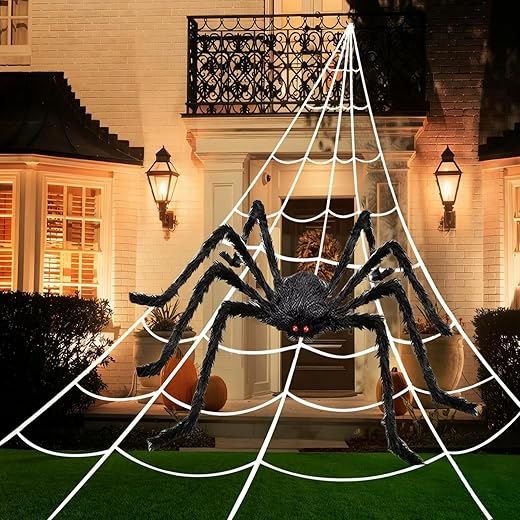 200″ Halloween Spider Web + 59″ Giant Spider&hellip;