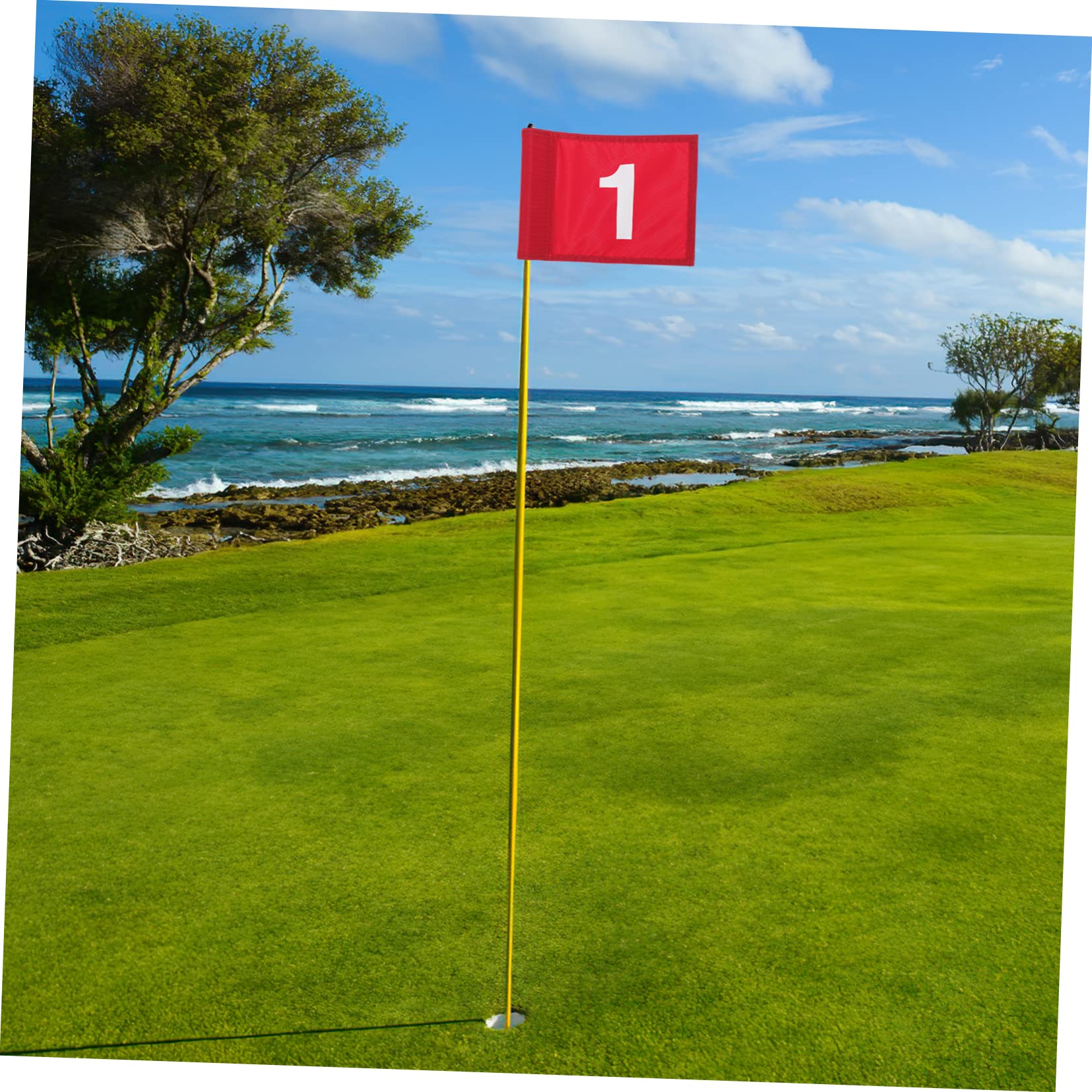 Abaodam Golfing Putting Flag Portable Golfs Flag for Practice Durable Material Lightweight and Easy to Store for Driving Range and Golf Skills Improvement