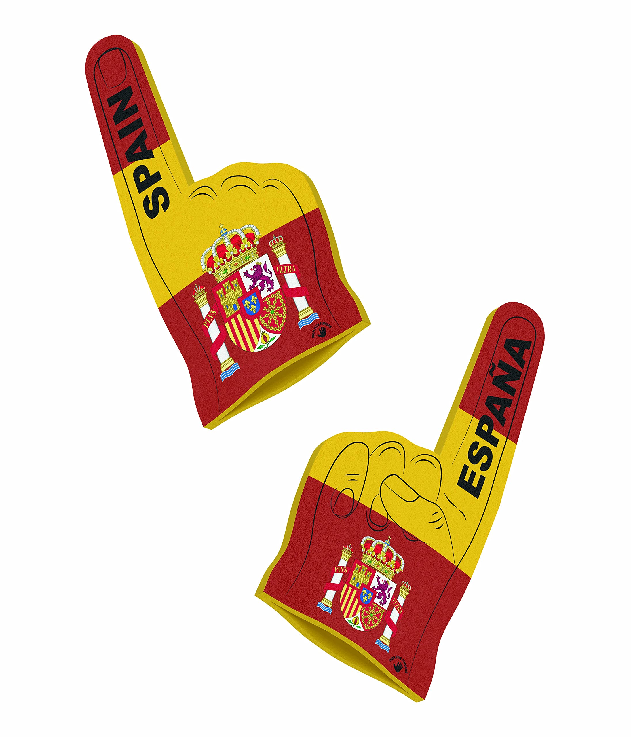 Bandera Campeonato de Europa del Mundo Olimpiadas | Mano de Espuma para Partidos, estadios y Eventos | Talla única | 44 x 22 x 2,5 cm