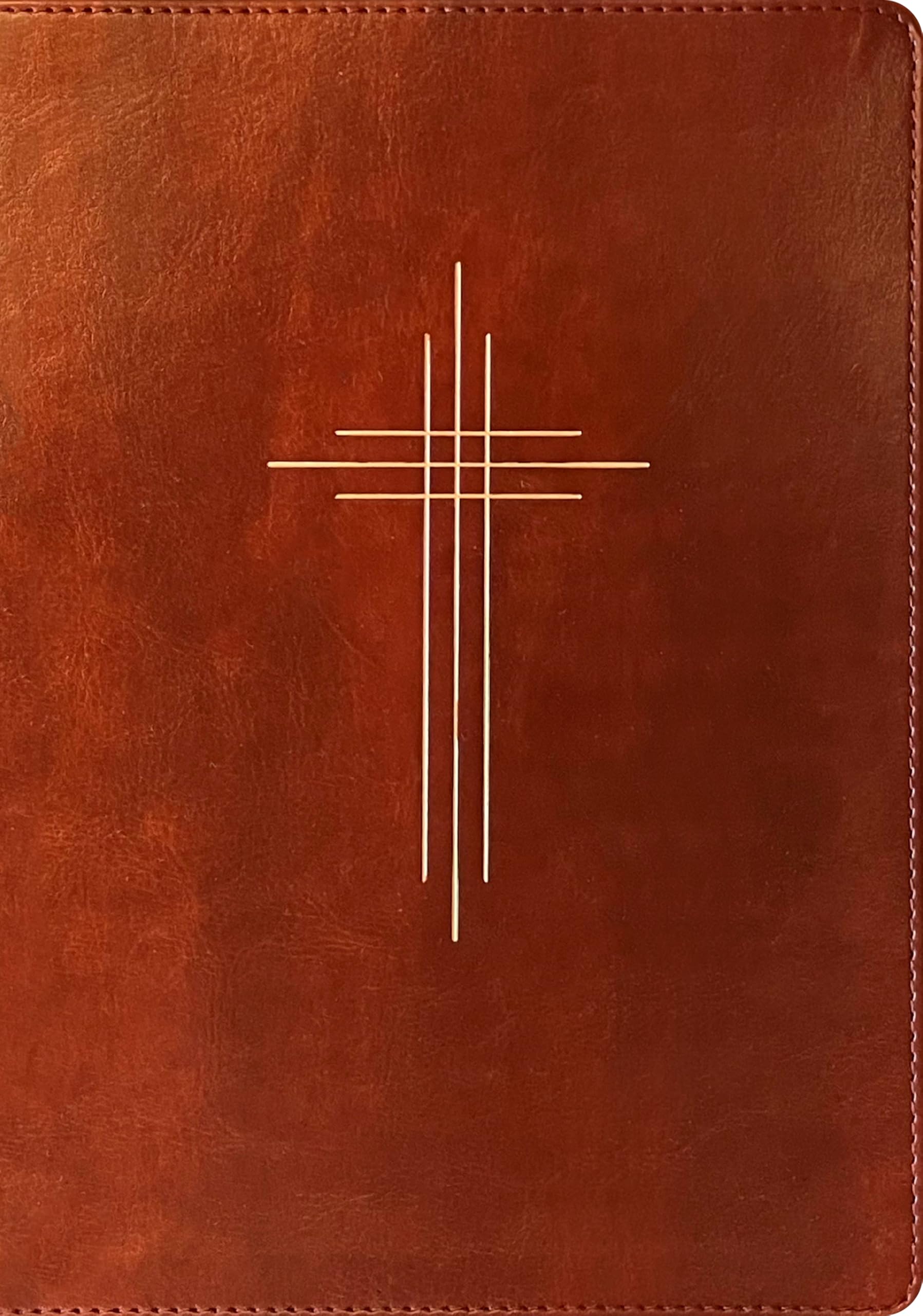 The Message Deluxe Gift Bible (Leather-Look, Dark Brown Gold Cross): The Bible in Contemporary Language - PT01