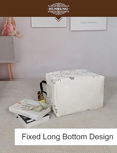 Miniatura 5 de HUNRUNG Cesta de almacenamiento rectangular para mascotas, niños, juguetes, libros, ropa, perfecta para habitaciones, sala de juegos, estantes,