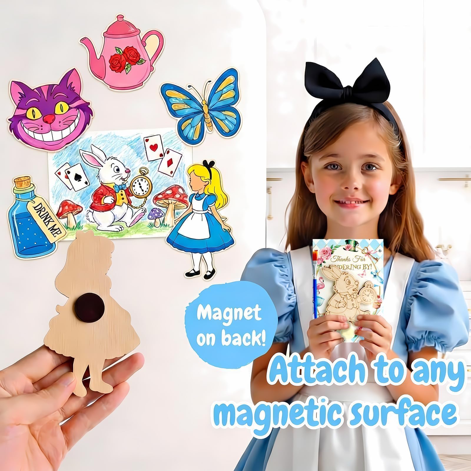 Alice Party Favors for Kids - Paint Your Own Magnet Kits -4