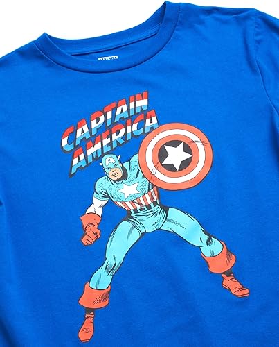 Miniatura 3 de Marvel Paquete de 5 camisetas de los Vengadores para niños, Spider-Man, Hulk, Capitán América, Iron Man, Thor (2T-16)