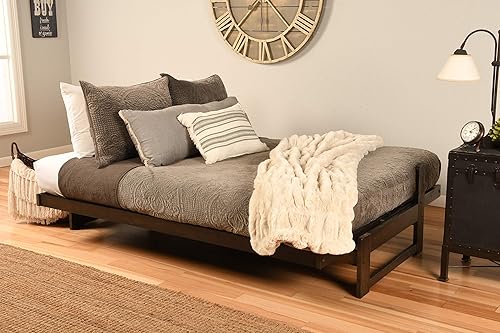 Miniatura 6 de Kodiak Furniture Aspen Futón con colchón de piel sintética en color marrón Java