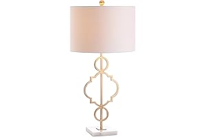 Gold and White Modern Industrial JYL3026A by JONATHAN Y LED Table Lamp