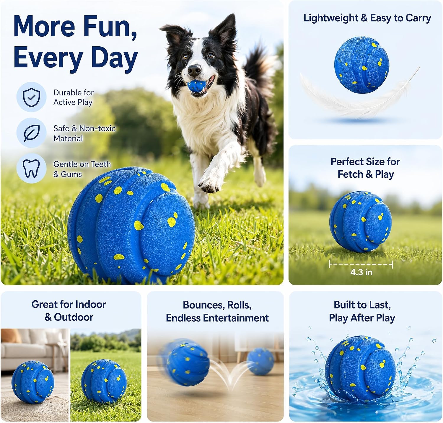 Pelota de juguete interactiva para perros
