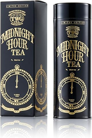 TWG Tea | Midnight Hour Tea | Tè Nero | Citronella e Frutti Tropicali | Latta Haute Couture, 100G | Set Regalo