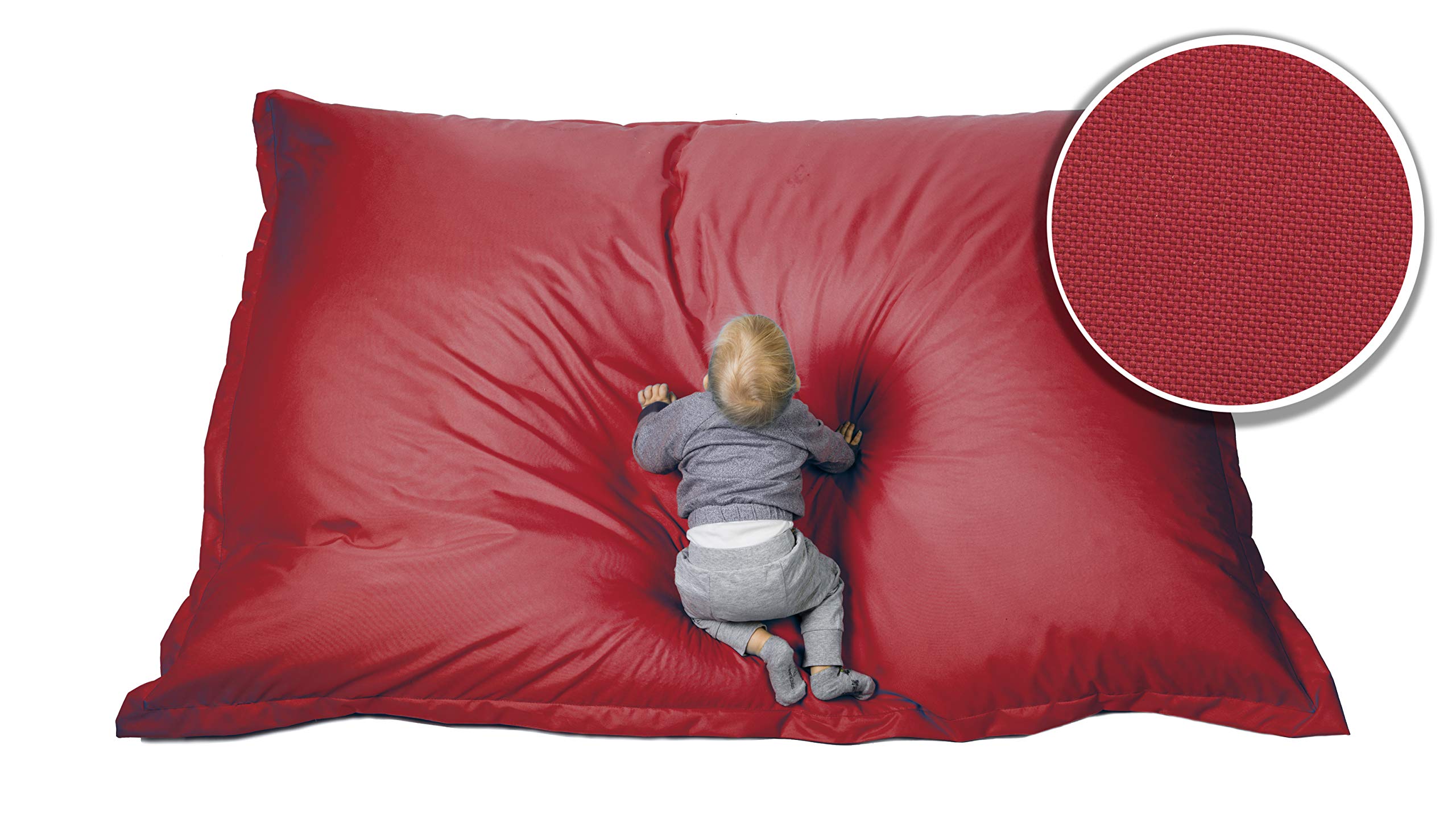 sunnypillow Pouf Poire rectangulaire 180 x 145cm avec Billes de polystyrène intérieure extérieur Fauteuil poir avec Rembourrage Perles EPS Housse Amovible