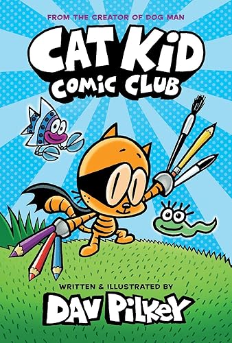 Miniatura 3 de El juego de regalo para niños Cat Kid Comic Club incluye libro de tapa dura de Dav Pilkey, mochila MerryMakers Dog Man's Cat Kid y certificado de