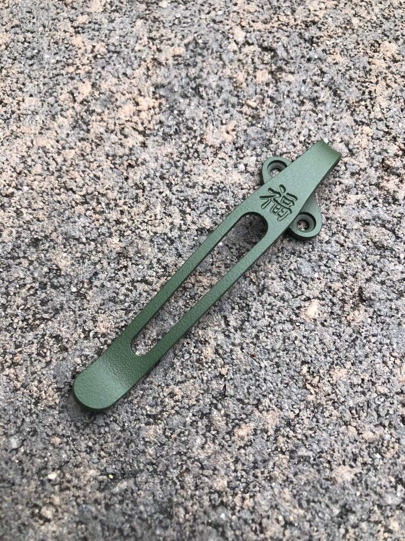 Army Green Titanium Deep Carry Pocket Clip For Kershaw Blur Pocket Knife 1670