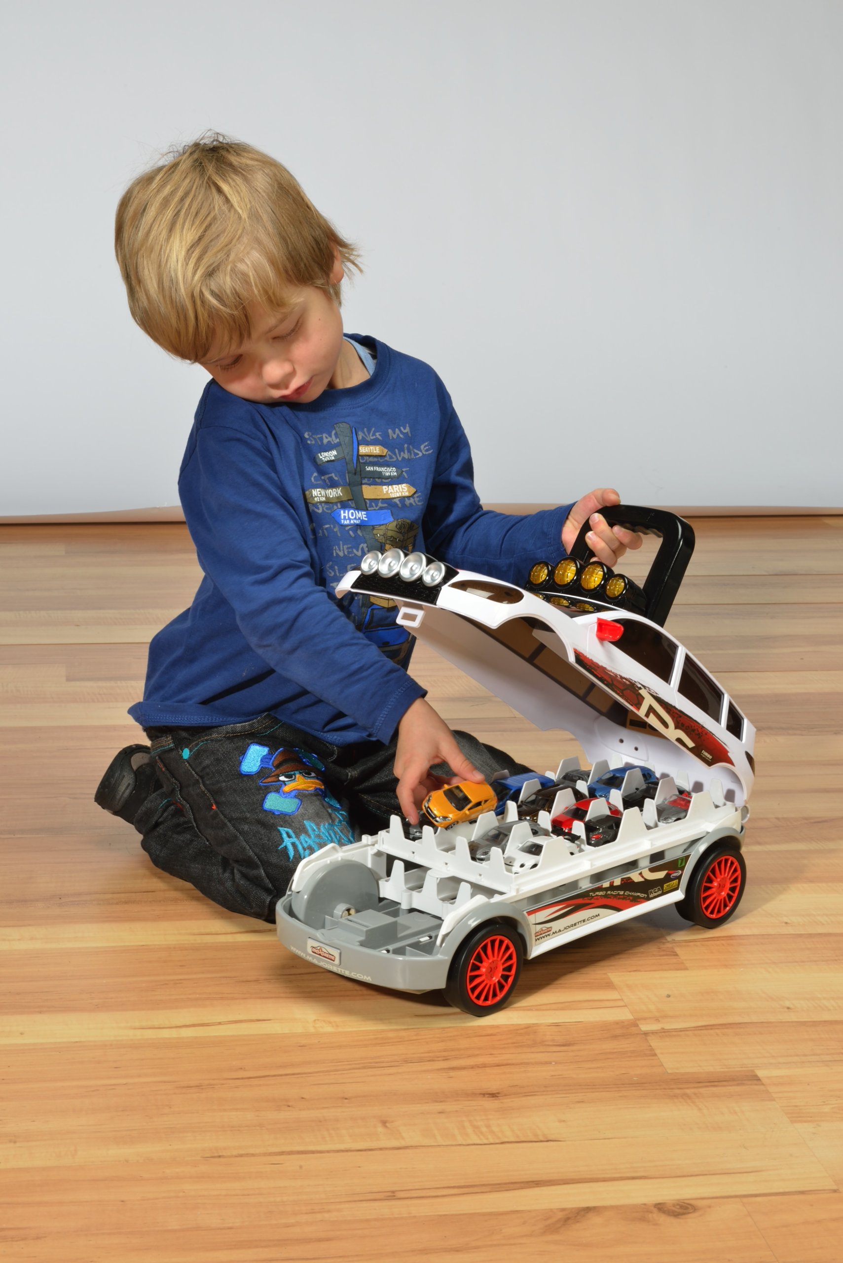 Simba 212088200 - Mojorette Racing Big Car Luci Suoni Porta-Modellini
