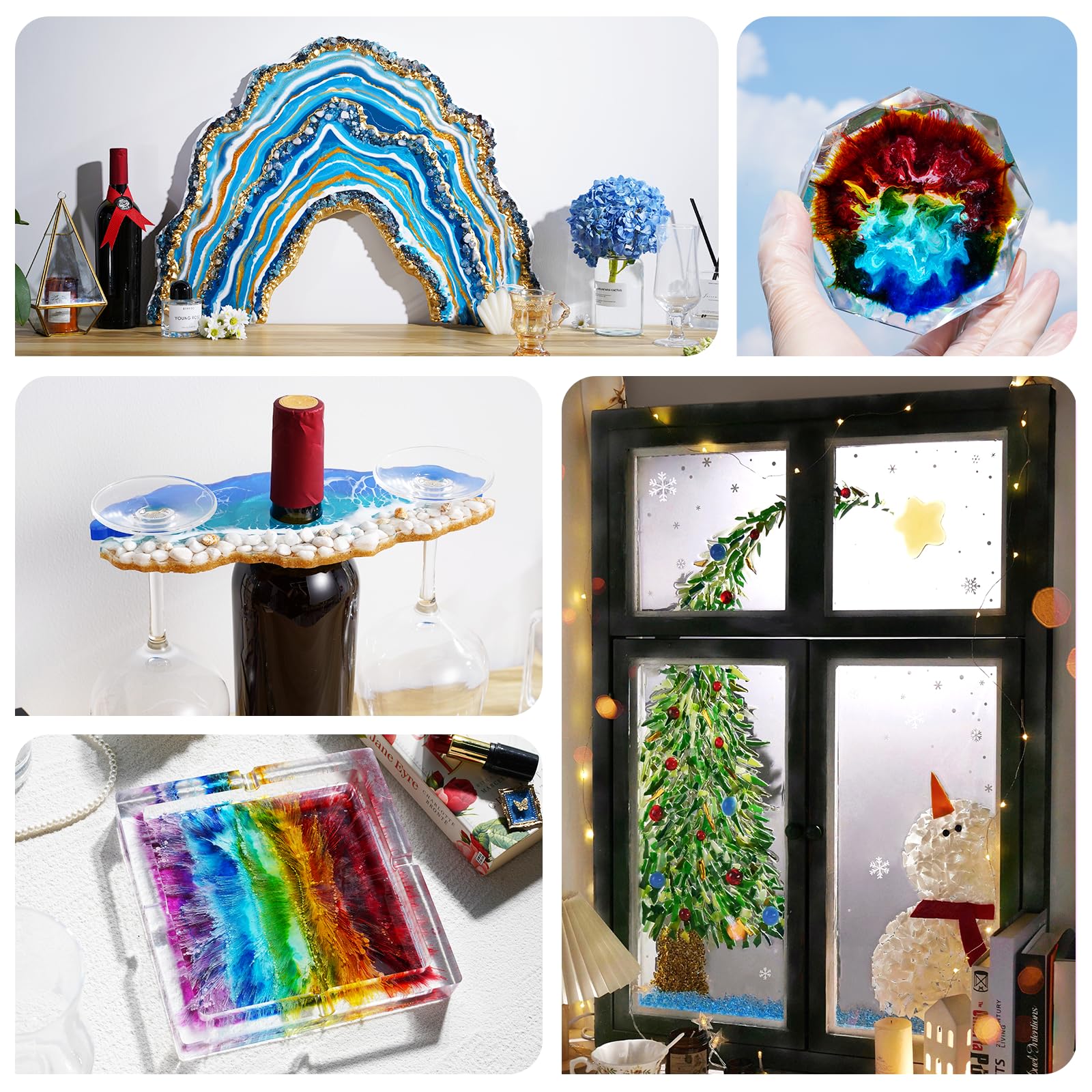 2 Gallon Epoxy Resin with Pumps, Bubble Free Resin Epoxy Kit, Crystal Clear Epoxy Resin and Hardener for DIY Art, Molds,Craft: LET'S RESIN EPOXY RESIN 64oz UV Resistant Resin Epoxy, Upgrade Formula Crystal Clear & Bubble Free Epoxy Resin for Coating,Casting,Table Top,Jewelry,Art