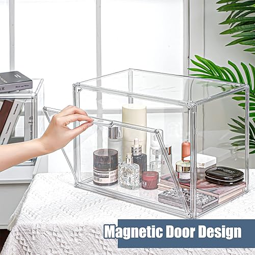 Miniatura 3 de Exhibidor de acrílico transparente bolso y bolso organizador de almacenamiento para armario, cajas de almacenamiento apilables de acrílico con