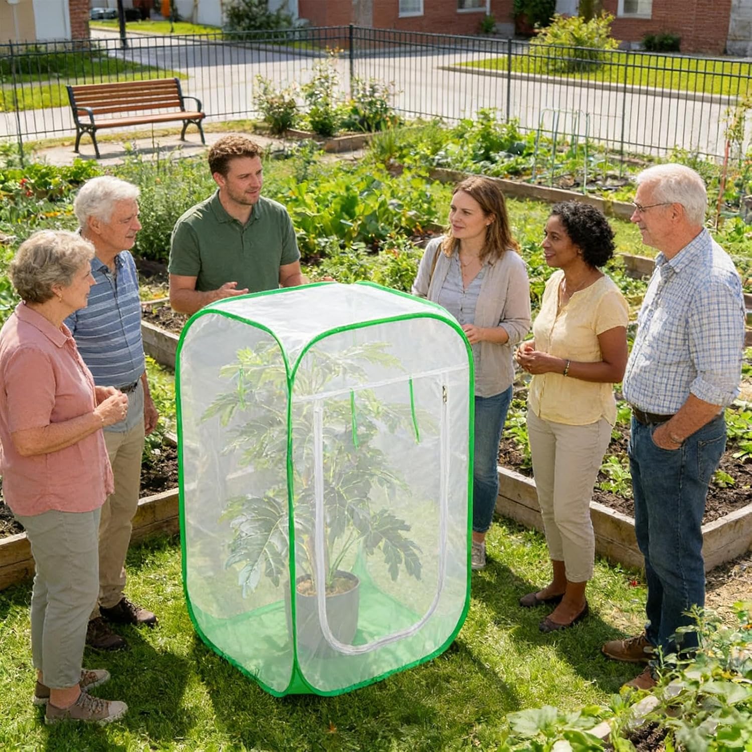 Plant Covers, Freeze Protection Shelter, Pop Design Zippered, Foldable Frostproof Protector, Winter Garden Accessory, Outdoor Gardening Cover, Fruit Vegetable Bush, Plant Guard for Outdoor