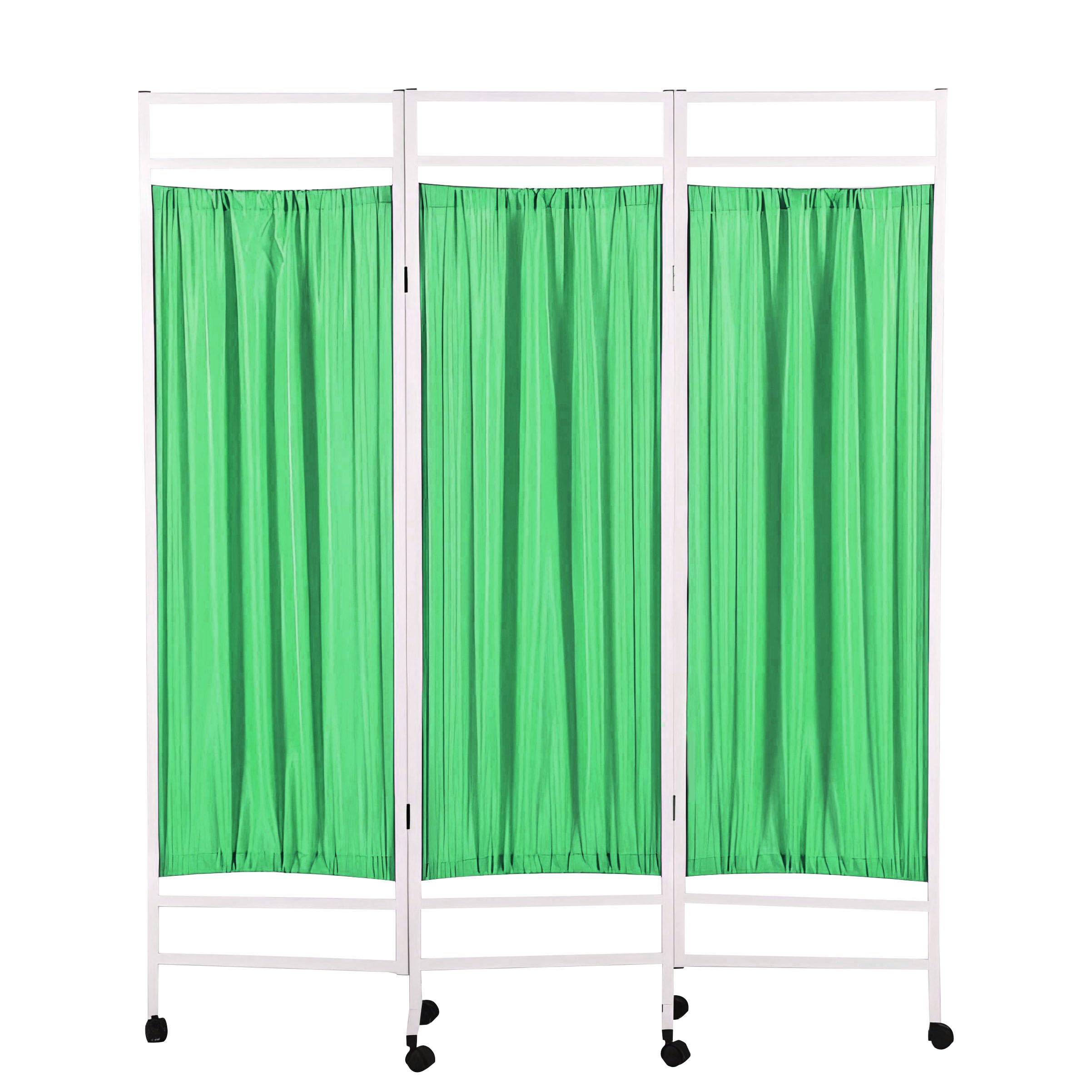 Medical Privacy Screen, Sturdy Rolling Medical Privacy Screen on Wheels - Waterproof Nylon Fabric, Foldable Hospital Screen with Lockable Silent