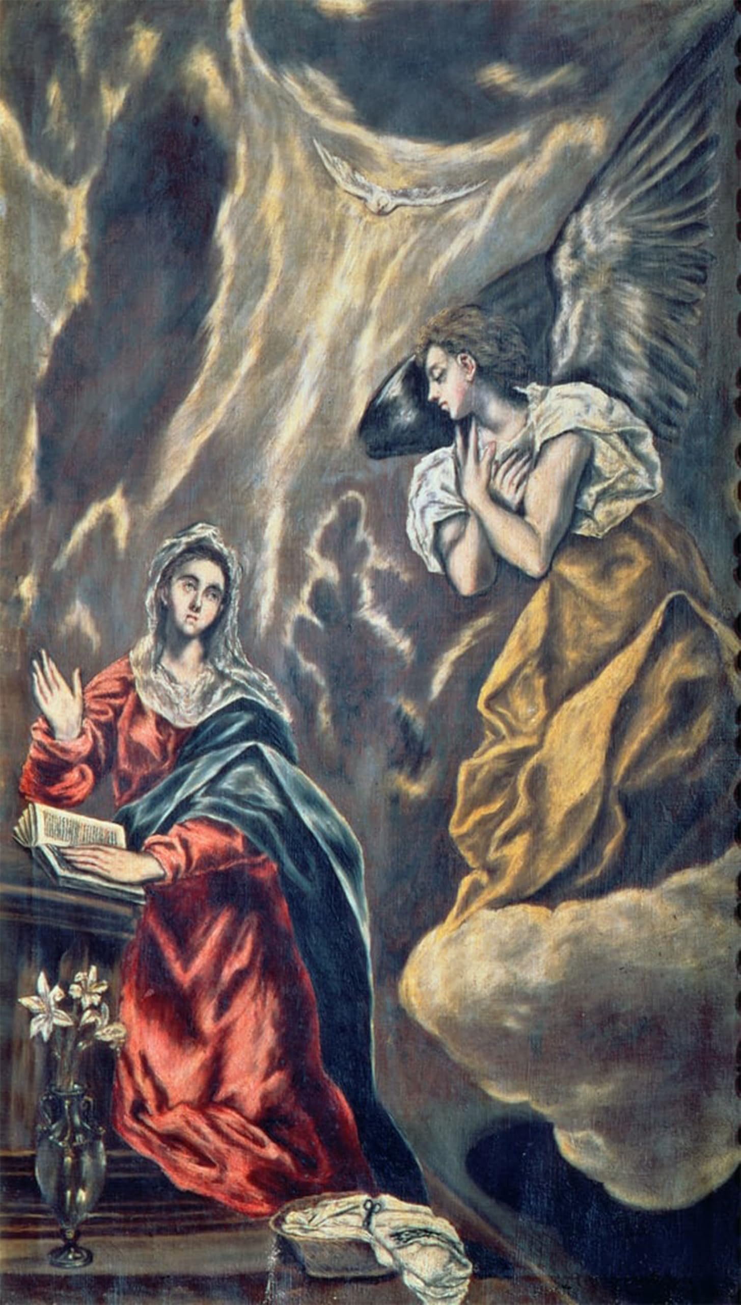 ARTXLXXBN Famous Prints Artwork Pictures Poster Painting Art the Annunciation by El Greco Artwork Landscape Pictures for Home Decor 60x90cm