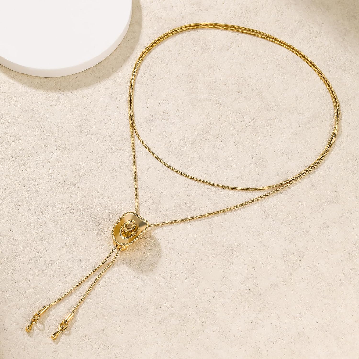 Cowboy Necklace Cowgirl Jewelry for Women Western Accessories 14K Gold Plated Cowgirl Accessories Country Bolo Tie Necklace Western Jewelry - Image 3