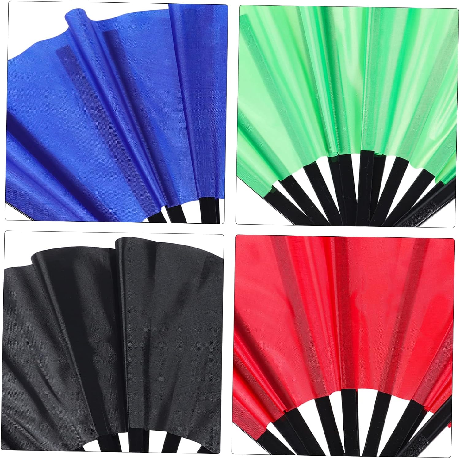 YARNOW 4Pcs Chinese Style Performance Fan Dancing Fan for Kung Fu Martial Arts and Summer Cooling Solid Color Design Multi Functional