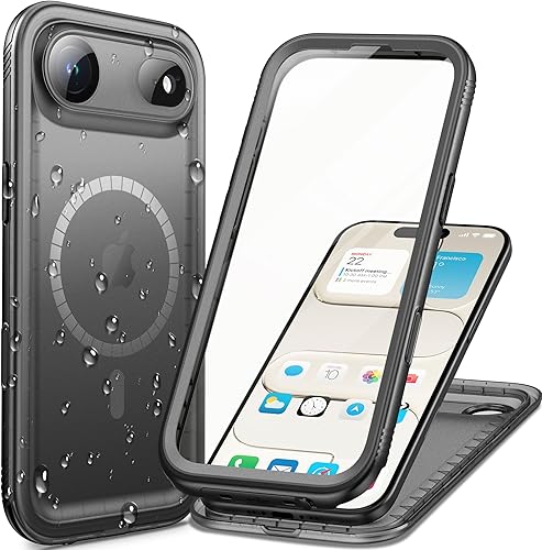 Miniatura 31 de Cozycase TOP Funda impermeable para iPhone 17 Pro Max - Grado militar resistente a todo 360 con protector de cámara de pantalla, doble IP68 a prueba