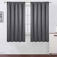 Vista 138 de LEMOMO Cortinas opacas de 42 x 84 pulgadas, juego de 2 paneles de cortinas con aislamiento térmico para oscurecer la habitación, cortinas