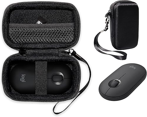 CaseSack Funda para ratón Logitech Pebble, Pebble M350, M355, i345 inalámbrico Bluetooth Mouse (negro)