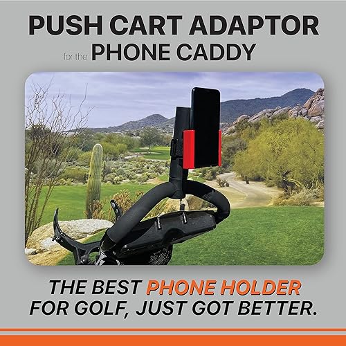 Miniatura 2 de Desert Fox Golf Adaptador de carrito de empuje  Convierte el carrito de teléfono para golfistas que caminan  Accesorio de carrito de golf de montaje