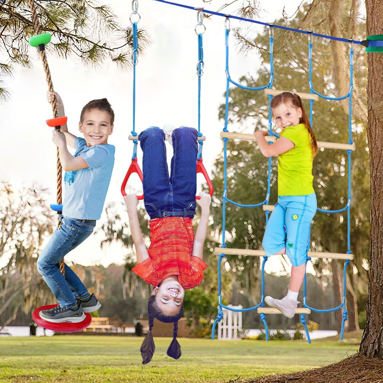 Amazon.com: Dripex Ninja Obstacle Course for Kids Backyard - 10