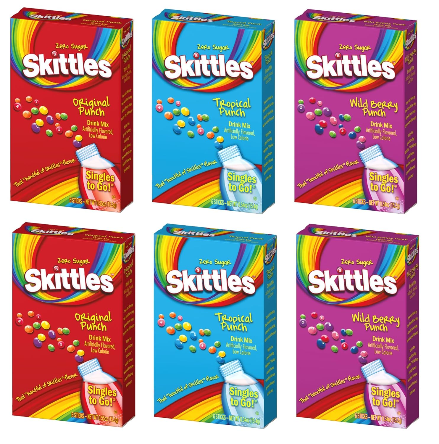 Skittles Singles to Go Drink Mix Variety Pack, 6 Pack 2