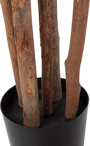 Miniatura 8 de Pure Garden - Planta de goma artificial, árbol sintético de 70 pulgadas con hojas de tacto natural, planta de interior realista en maceta para