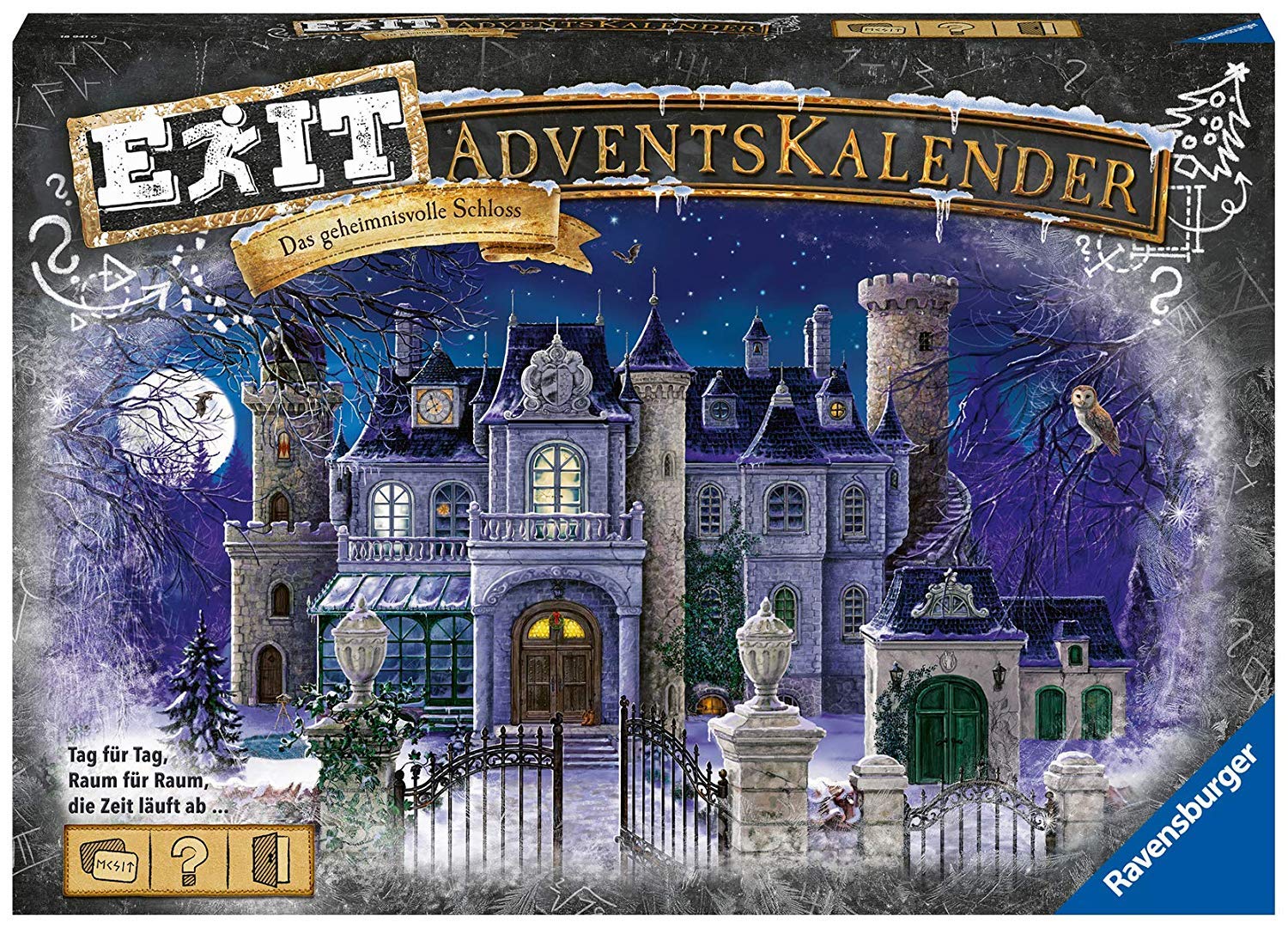 Ravensburger 18941 - EXIT Adventskalender - Das geheimnisvolle Schloss - 24 Rätsel für EXIT-Begeisterte ab 10 Jahren
