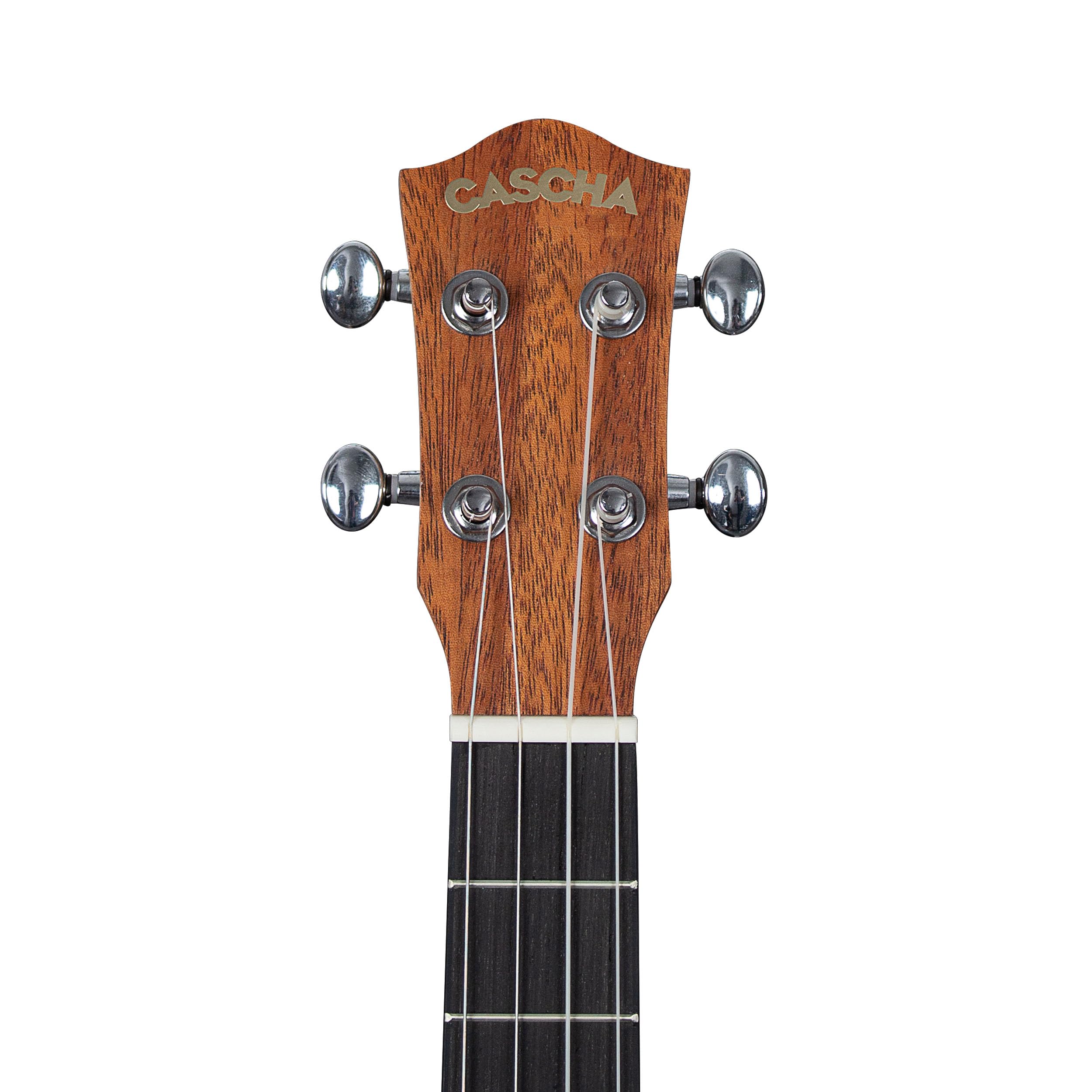 Baritone Ukulele Mahogany mit Aquila Saiten, Gurtpins, gepolsterte Tasche & 3 Plektren