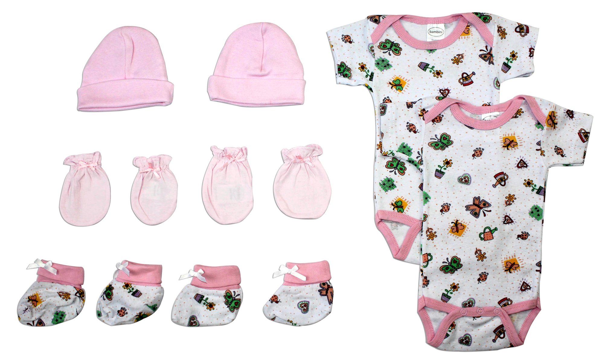 Bambini Newborn Baby Girls 8 Pc Layette Set