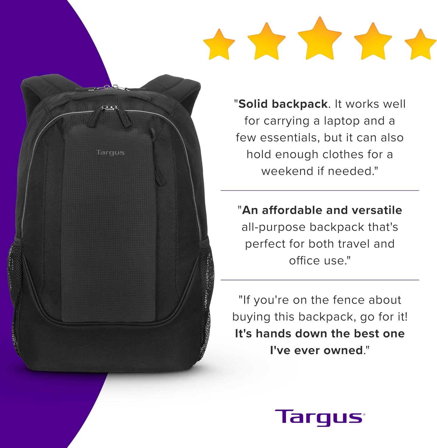 Targus Laptop Backpack 16 Inch Ascend Black