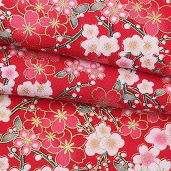 CHZIMADE 1x Fleurs De Cerisier Coton Tissu Imprimé Style