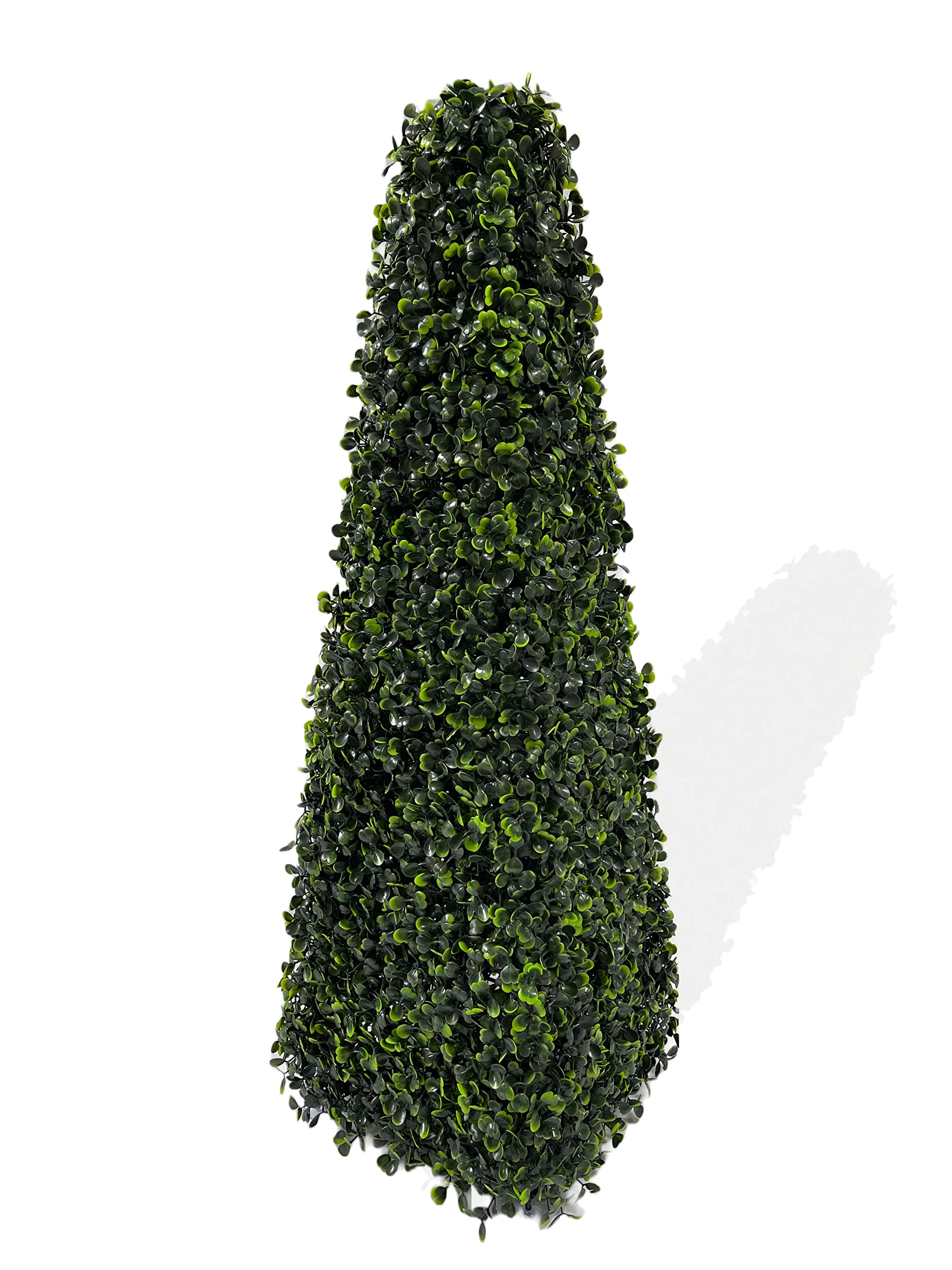 Best Artificial Bright White 2Ft (60Cm) Pyramid Obelisk Boxwood Topiary Tree - Uv Protected (1)